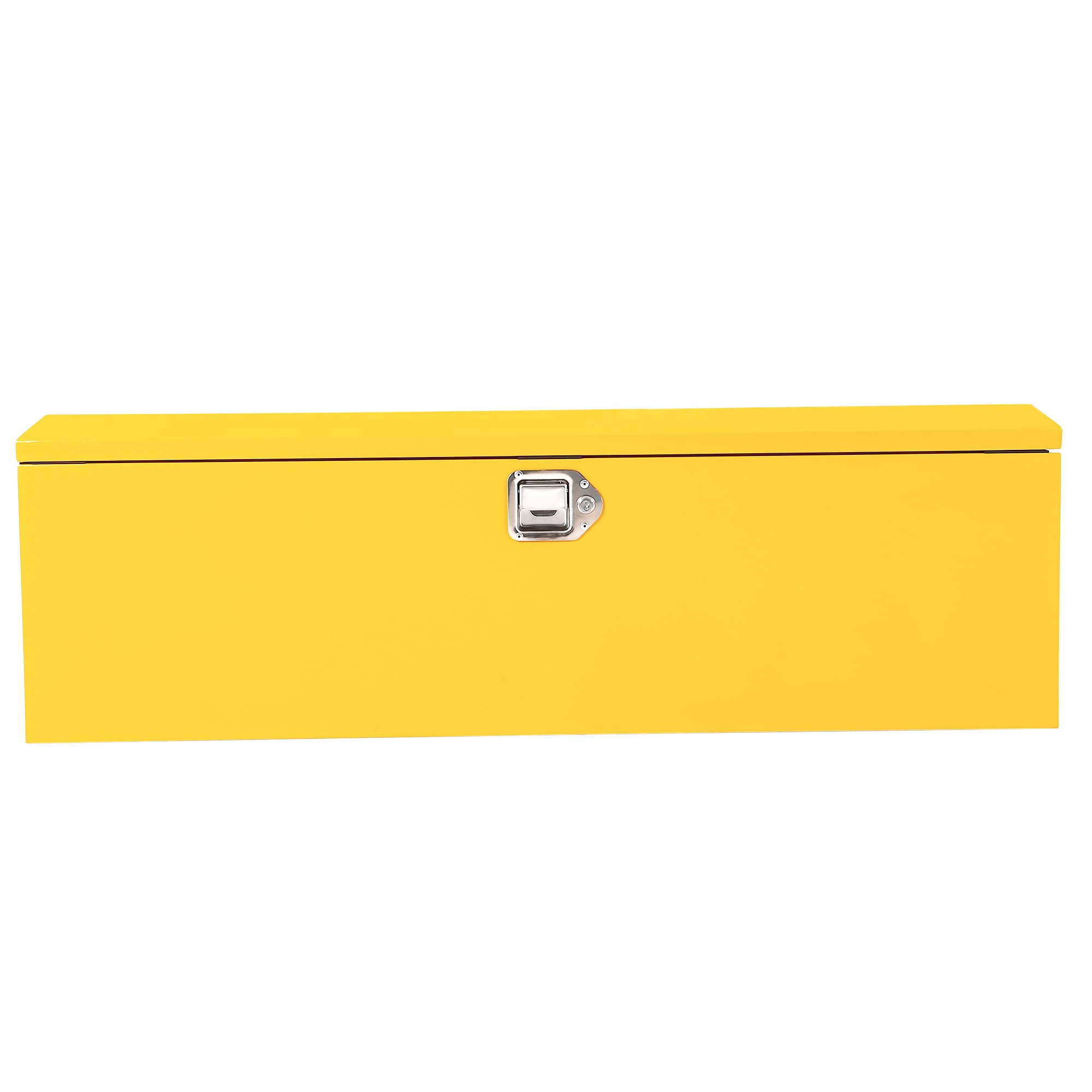 Garvee 48 Inch Steel Truck Bed Tool Box - Diamond Plate Design with Side Handles and Locking Keys, Compact Storage for Pickup Trucks, RVs, and Trailers, Yellow
