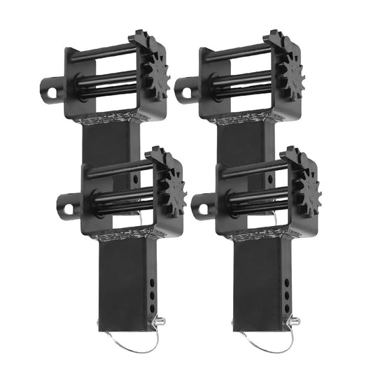 Garvee Heavy Duty Flatbed Tool with Standard Size Bar 4 Pcs Trailer Stake Pocket Winch, Black