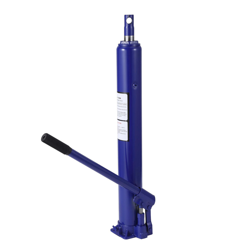 Garvee 8 Ton Hydraulic Long Ram Jack with Single Piston Pump, Flat Base, 24-43.7 Inch Lift for Truck Engine Hoist