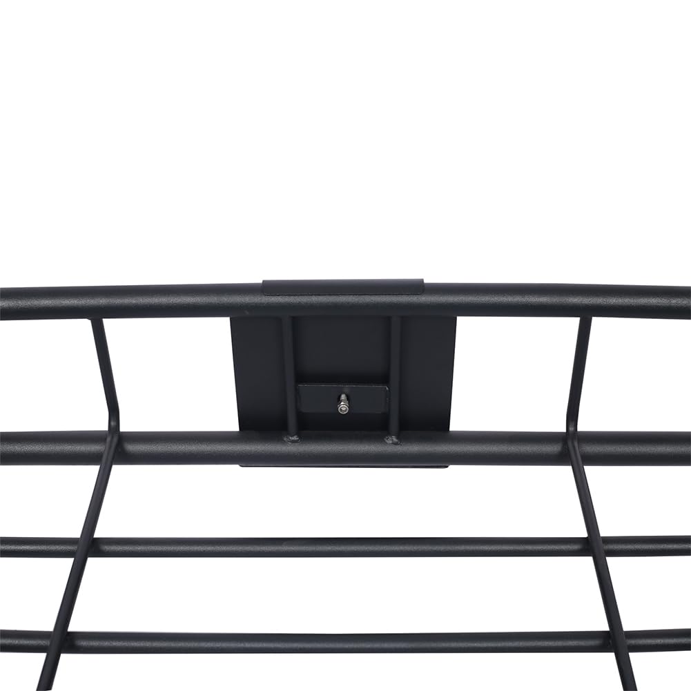 Garvee 38.5 x 43 Inch Universal Roof Rack Cargo Carrier Basket for Camping Traveling, Durable Black Luggage Holder