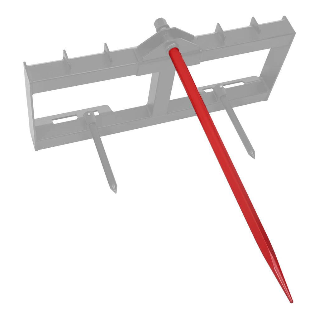 Garvee 49 Inch Bale Spear 3000 lbs Capacity Hay Red Coated Bale Forks