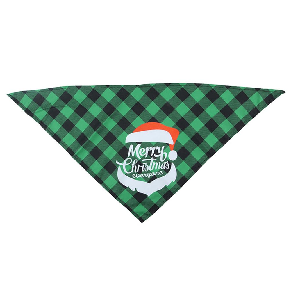 Garvee Pet Christmas Saliva Towel Triangle Bibs Plaid Pattern Puppy Costume Decorations for Small Medium Large Dogs Cats No. 9 Suit One Size fits All