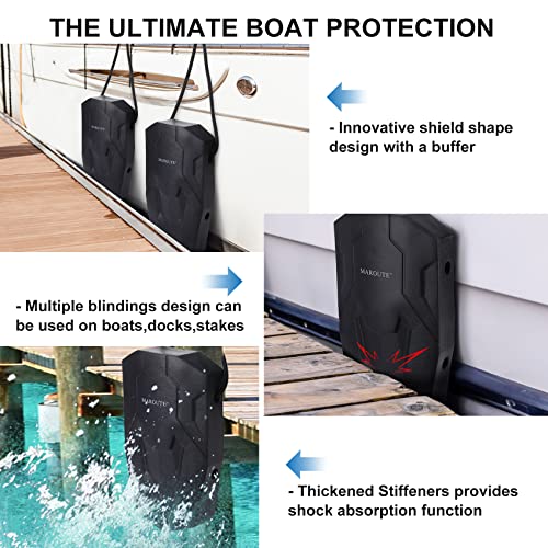 Garvee Boat Fenders 2 Packs Boat Bumpers for Docking with Ropes,Upgraded Boat Fenders Bumpers Fit for Bass Boat and Jon Boat,Dock,etc