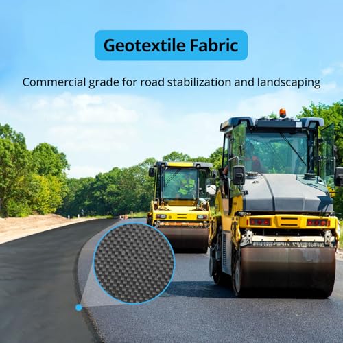 Garvee Driveway Fabric 13x108FT, 5.8OZ Woven Landscape Fabric Heavy Duty, Commercial Road Fabric, Weed Control Fabric, Geotextile Fabric for Landscaping, Ground Cover