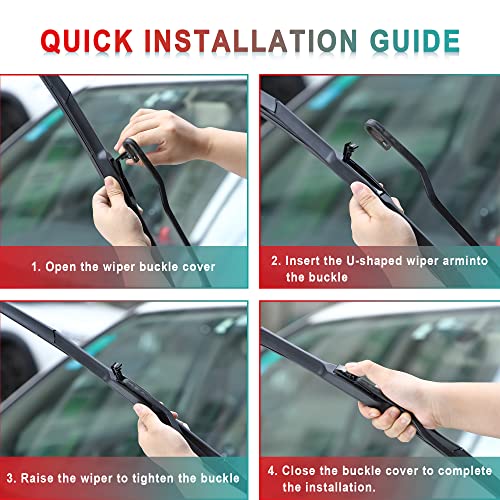 Garvee 18Inch Premium Rubber Wiper Blades - Durable, Quiet Operation