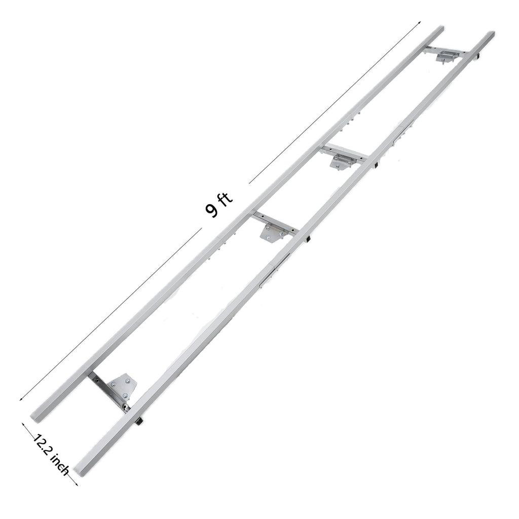Garvee 9FT Rail Mill Guide System 3 Crossbar Kits Work with Chainsaw Mill, Aluminum Adjustable Saw Milling Rails System for Builders and Woodworkers