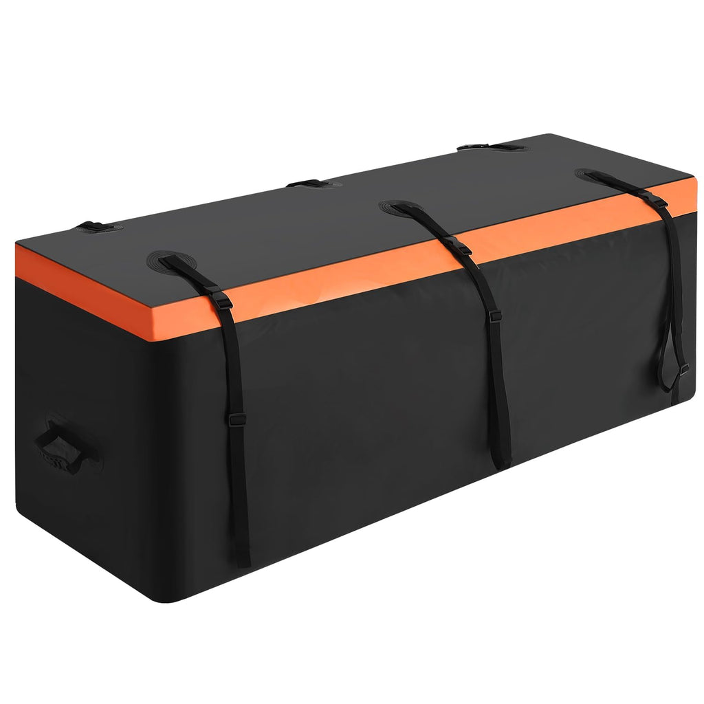 Garvee 15 Cu Ft Heavy-Duty Hitch Cargo Carrier Bag - Waterproof & Thickened Design for Cars, Trucks, SUVs, Vans, Hitch Baskets with Reinforced Straps & Waterproof Zipper