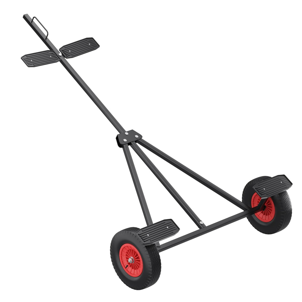 Garvee 420 Lbs Capacity Trailer Dolly, Carbon Steel Trailer Mover with 96"-116" Adjustable Length & 18" Solid Tires for Moving Boat Trailers/Utility/RV/Cargo Trailers
