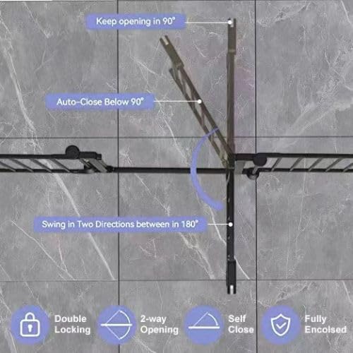 Garvee 150" Extra Wide Dog Gate for House with Child Proof Double Locking System, Adjustable Metal Fireplace Fence Door, Baby Gate for Stairs Doorways