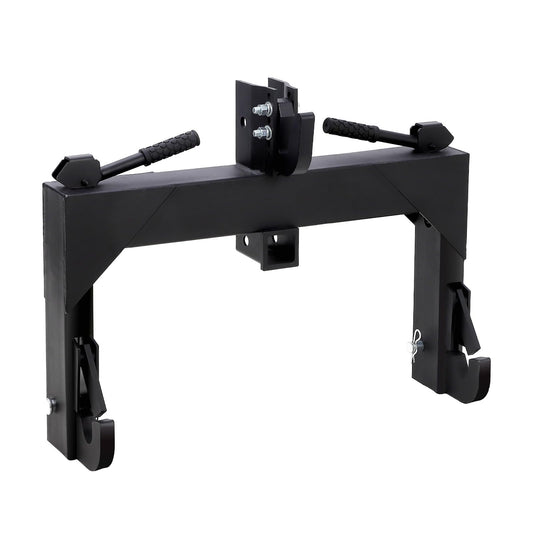 Garvee 3-Point Quick Hitch for Category 1 & 2 Tractors, 3000 lbs Capacity with 2" Receiver, 28" Lower Arm Width, Adjustable 15" to 18", Black