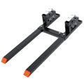 Garvee 65” 6000lbs Clamp on Pallet Forks, Heavy Duty Clamp on Pallet Forks with Adjustable Stabilizer Bar, Quick Attach Tractor Forks for Tractor Bucket, Skid steer, Loader Bucket