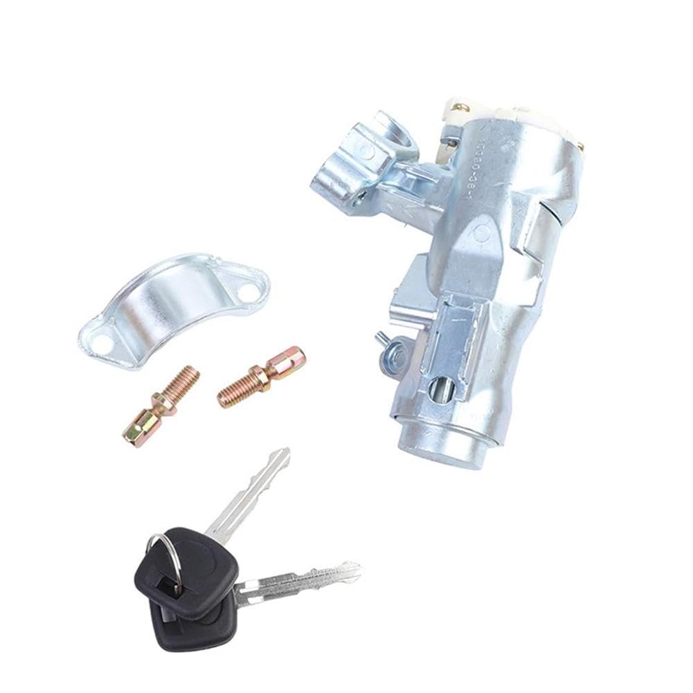 Garvee Ignition Lock Cylinder Switch with Key, 45020-12-11 Ignition Lock Cylinder Assembly with Bolts Bracket 2 Key Replacement Ignition Switch Lock Cylinder