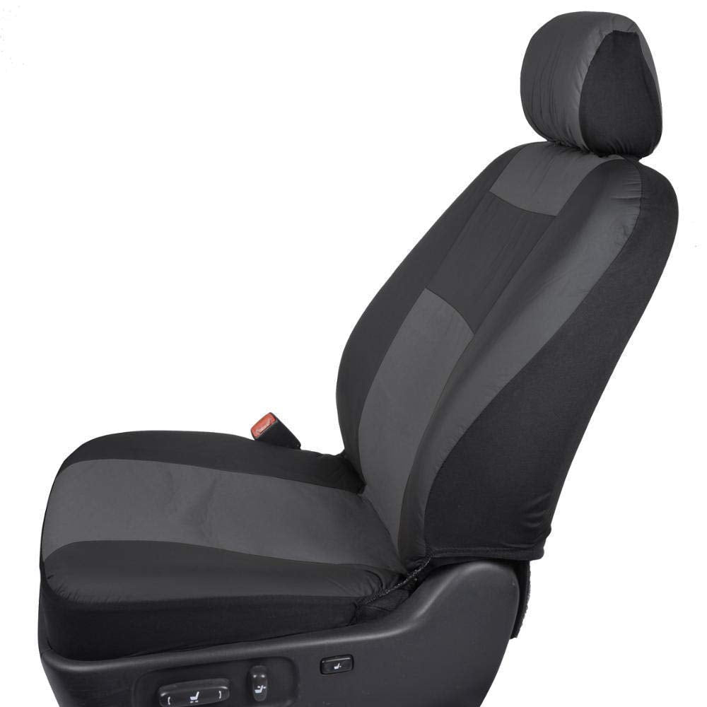 Garvee 9-Piece PU Leather Car Seat Cover Set Universal Fit for 5-Seat Cars Front and Rear Seat Covers Black