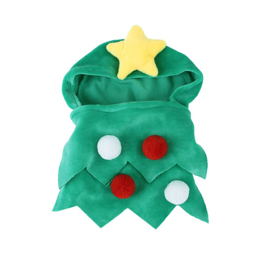 Garvee Pet Dog Christmas Bodysuit Soft Comfortable Creative Christmas Tree Shape Costumes Headgear Props Accessories Green L