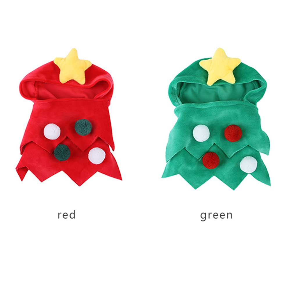 Garvee Pet Dog Christmas Bodysuit Soft Comfortable Creative Christmas Tree Shape Costumes Headgear Props Accessories Green L