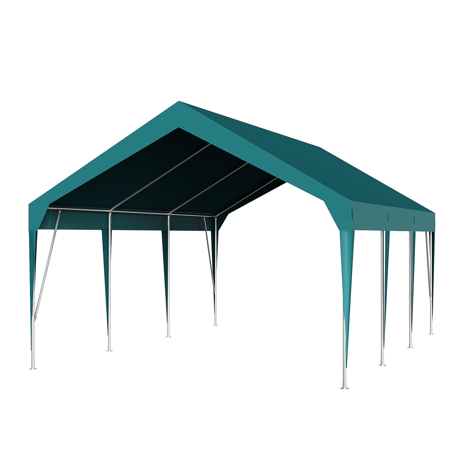 Garvee 10' X 20' Heavy Duty Carport, Portable Garage with Waterproof UV Protected Car Canopy, Green