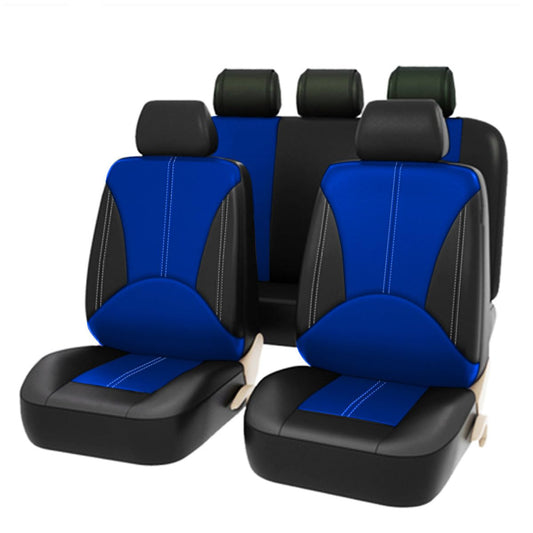 Garvee Car Seat Covers Full Set Universal Fit Breathable Auto Seat Protectors with Headrest Covers Airbag Compatible Washable Easy Install for Cars SUVs Vans M Black