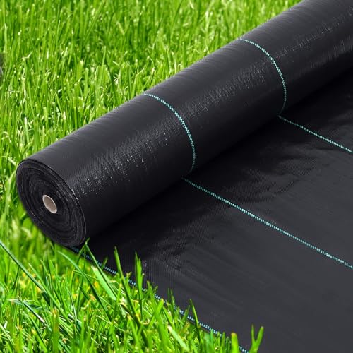 Garvee 2.4oz 6ft x 300ft Weed Barrier Landscape Fabric - Durable Ground Cover for Garden, Lawn & Landscaping