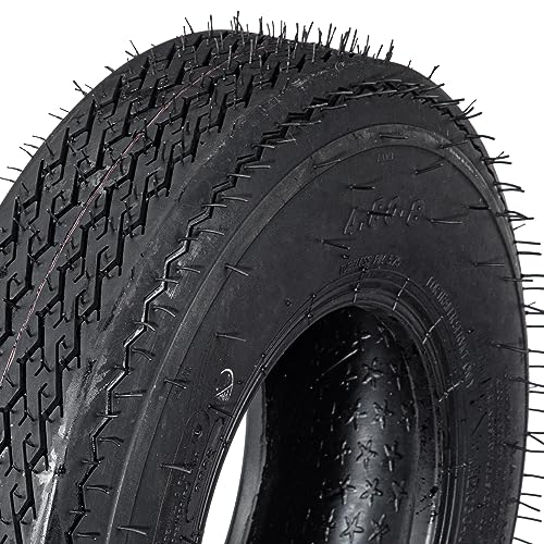 Garvee Heavy Duty Trailer Tires 8-14.5 14PR, Load Range G Speed Range J, 3040 LBS Max Load, for Flatbed Livestock Utility Trailers