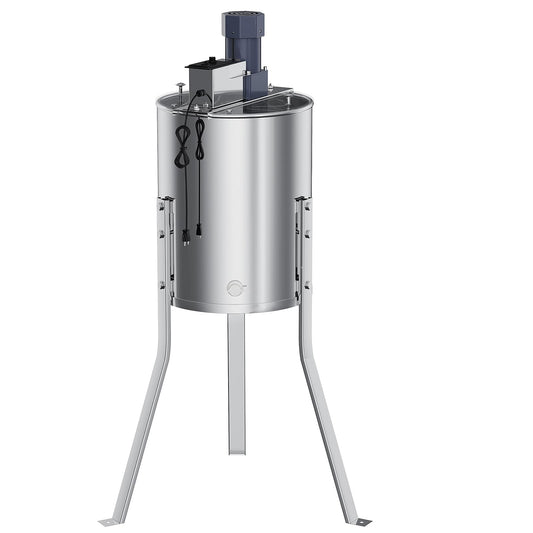 Garvee Electric 4/8 Frame Honey Extractor – Stainless Steel Beekeeping Equipment with 140W Adjustable Motor, Transparent Lid & Adjustable Height for Efficient Harvesting