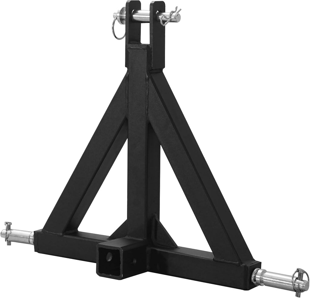 Garvee 3 Point Trailer Hitch With 2" Receiver - Category 1 Tractor Tow Drawbar Pull Hitch Adapter For Kubota John Deere BX LM25H WLM Tractor NorTrac Yanmar Massey Ferguson