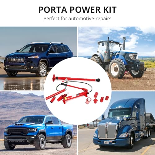 Garvee 4 Ton Porta Power Hydraulic Kit + 20-Ton Hydraulic Pump + Leak-Free System + TPU Seal + Electrostatic Powder + Auto Body Frame Repairs