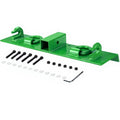 Garvee Heavy Duty Bolt-On Tractor Bucket Grab Hooks with Built-in 2-Inch Receiver and Forged D-Rings – 4,700 lbs Capacity Towing Attachment for John Deere Compact Tractors (22" L x 4.96" W, Green)
