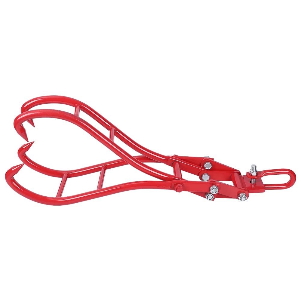 Garvee 28" Log Lifting Tongs With 1 Pair Gloves Heavy Duty 4 Claws Felled Timber Claw Hook Logging Grabber