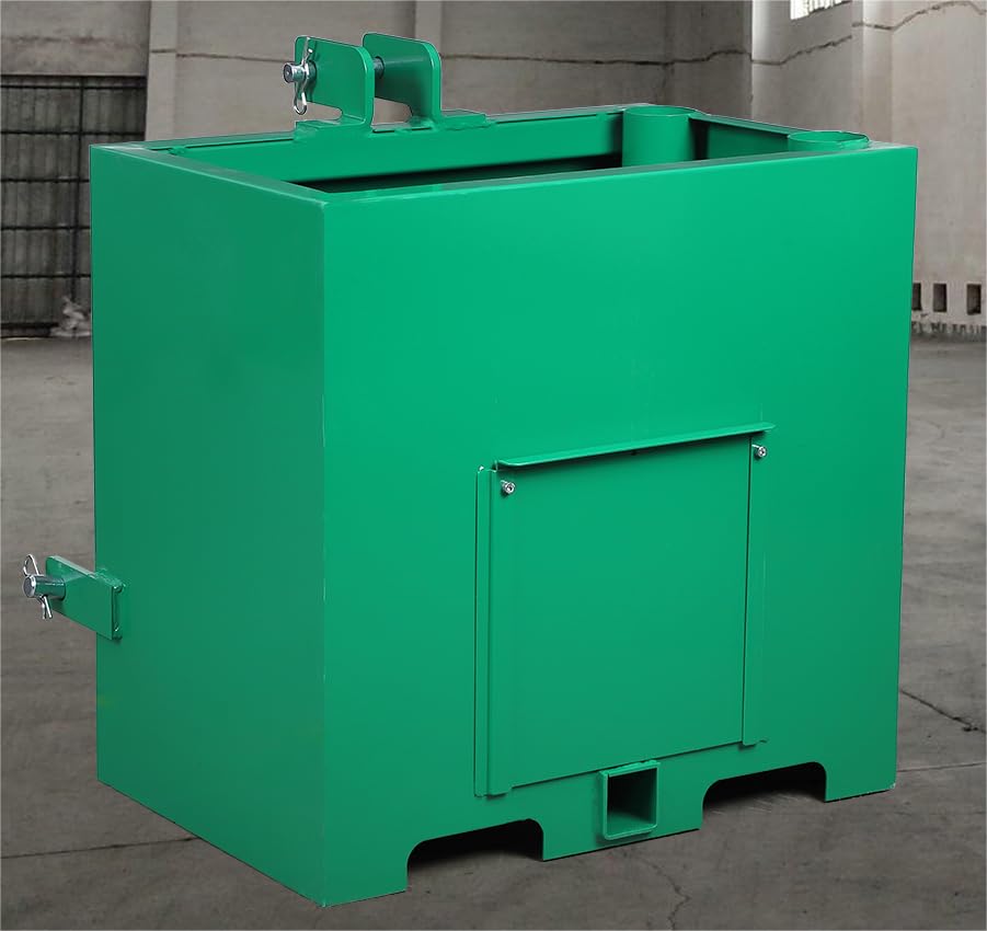 Garvee 3 Point Ballast Box, 800lbs Capacity, Standard 2 inch Hitch Receiver, Green