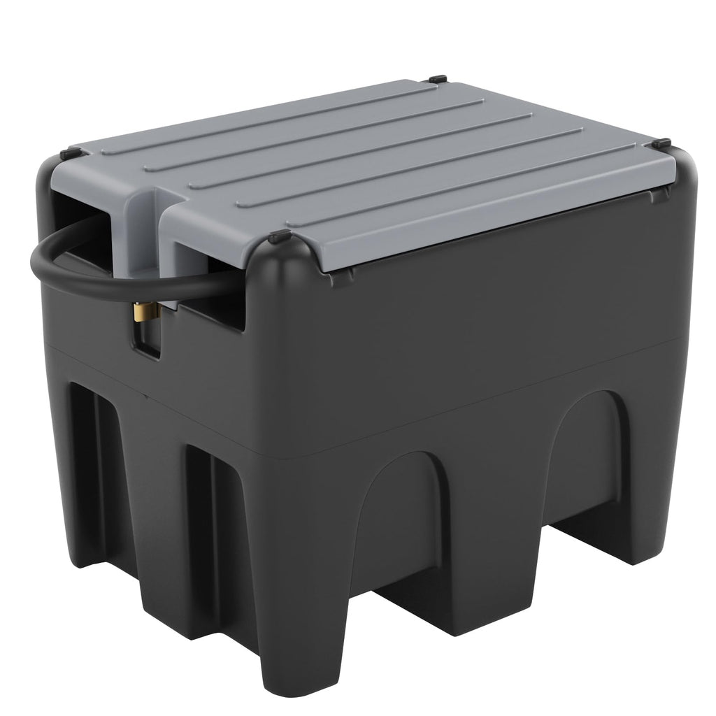 Garvee 48 Gallon Portable Diesel Fuel Tank with 12V Electric Transfer Pump, High Flow Rate 10 GPM, Durable Black Tank for Easy Diesel Transportation