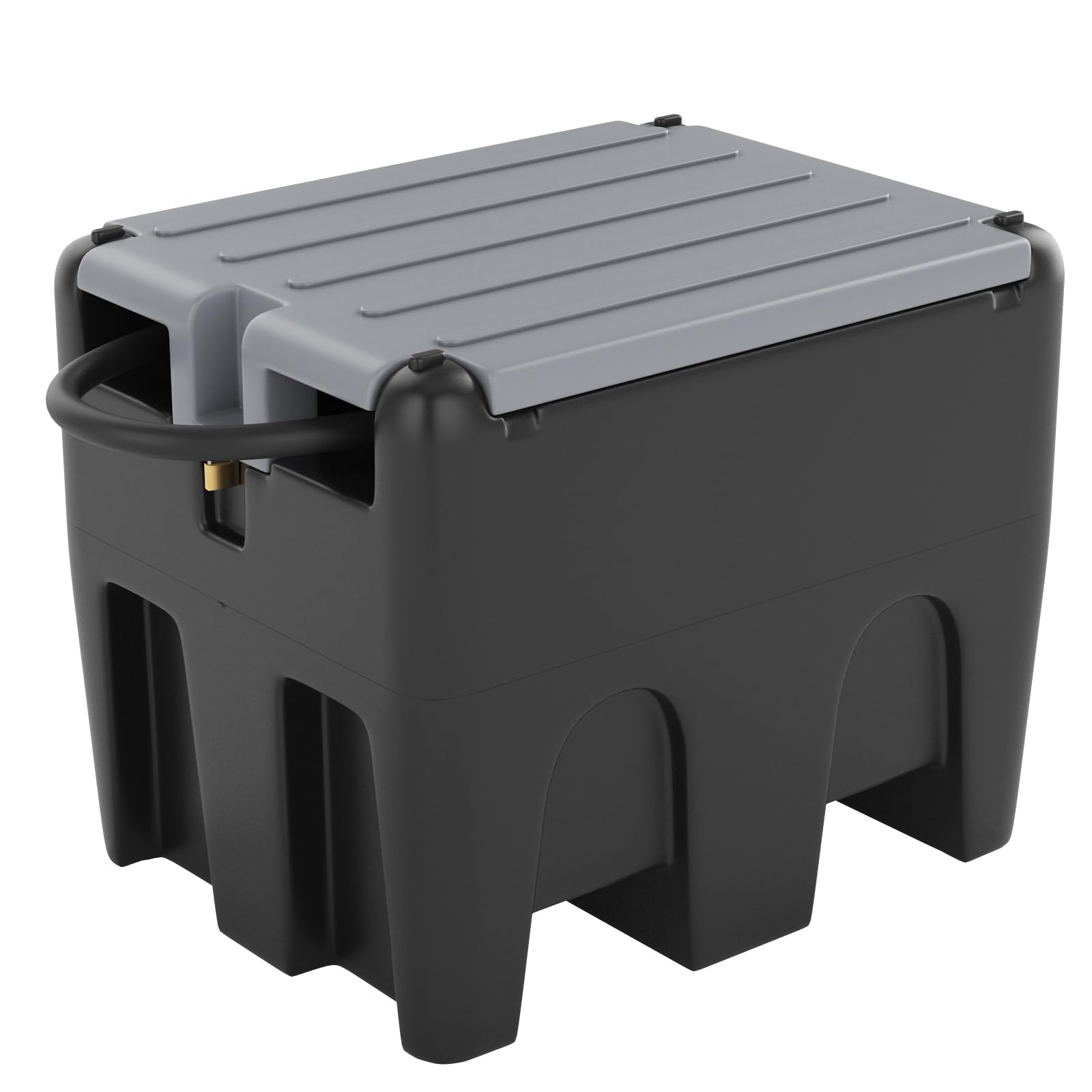Garvee 48 Gallon Portable Diesel Fuel Tank with 12V Electric Transfer Pump, High Flow Rate 10 GPM, Durable Black Tank for Easy Diesel Transportation