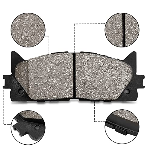 Garvee 4Pcs Premium Ceramic Disc Rear Brake Pads for 2007-2010 Sebring,2008-2014 Avenger,2007-2012 Caliber,2007-2017 Compass,2007-2017 Patriot,2004-2016 Lancer, 2005 2006 Outlander