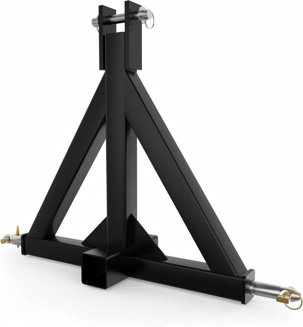 Garvee 3 Point 2" Trailer Hitch Receiver, Steel Drawbar Adapter with 7/8" Pin Tube for Category 1 Tractor