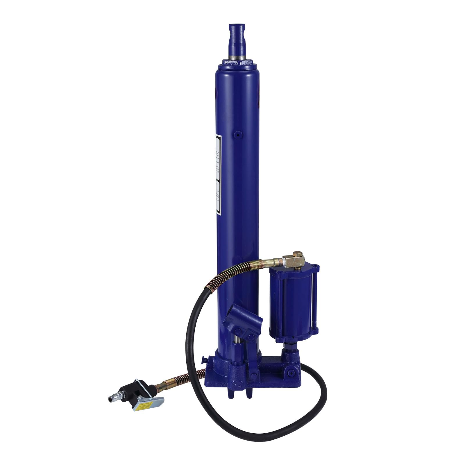 Garvee Hydraulic/Pneumatic Long Ram Jack - 8 Tons/17363 Lbs Capacity, Single Piston Pump, Clevis Base, Manual Cherry Picker Handle, for Garage Cranes & Engine Hoists