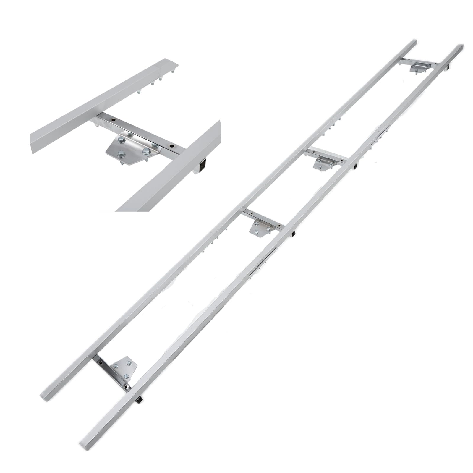 Garvee 9FT Rail Mill Guide System 3 Crossbar Kits Work with Chainsaw Mill, Aluminum Adjustable Saw Milling Rails System for Builders and Woodworkers