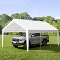 Garvee 10' X 20' Extra Large Heavy Duty Carport, Portable Garage Shelter with 8 Legs, Garage Tent for Car, Truck, SUV, Car Canopy, White