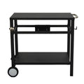 Garvee Outdoor Grill Cart with Wheels & Hooks – Portable Utility Table for Pizza Oven, BBQ, and Outdoor Cooking