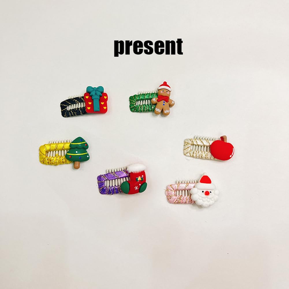 Garvee 6/8pcs 3.2cm Pet Christmas Hair Clips Hairpin Cartoon Pet Headgear Pet Hair Accessories Christmas Gift For Dogs Cats 6