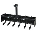 Garvee Tow Behind Box Scraper, 55 Inch Three-Point Quick Hitch Box Scraper Fit Cat 1, Heavy Duty Box Blade Lawn Tractor Attachments for Leveling, Grading, Landscaping, Black