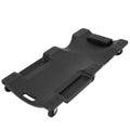 Garvee 40" Plastic Rolling Automotive Garage Shop Creeper, 350 Lbs Capacity, Ergonomic HDPE Body, Padded Headrest, Dual Tool Trays, 6 Casters, Black