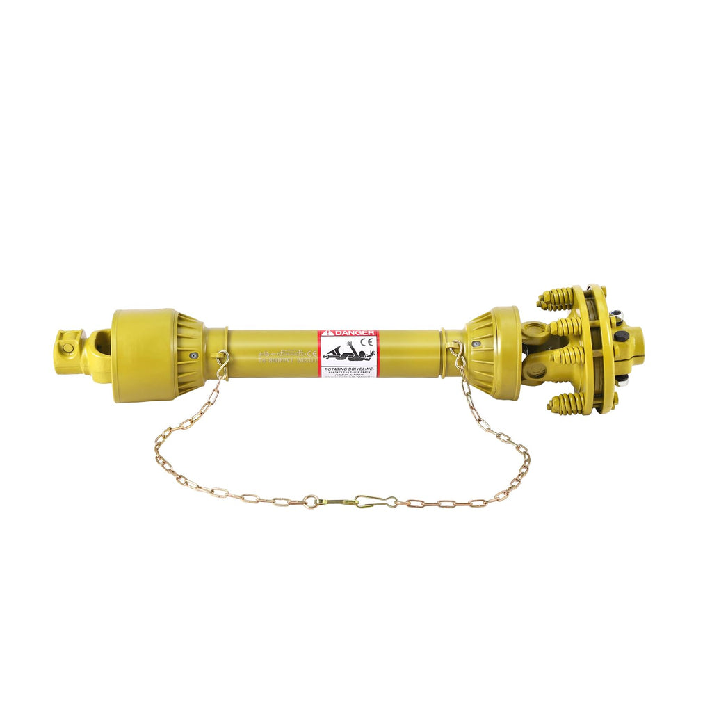 Garvee 1-3/8" Pto Drive Shaft with Slip Clutch, 6 Spline Both Ends Pto Shaft, Series 4 Tractor Pto Drive Line Shaft,31.5"-41"Brush Pto Friction Shaft, Pto Shaft for Bush/Rotary Cutter/Finish Mower