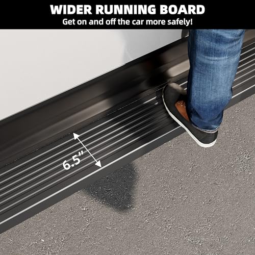Garvee Running Boards [6.5 Inches] Compatible with 2009-2014 Ford F150 Super Crew Cab(4 Full-Size Doors) Aluminum Side Steps Nerf Bars