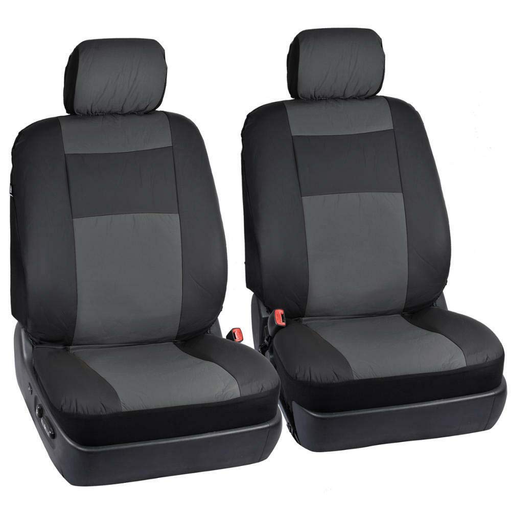 Garvee 9-Piece PU Leather Car Seat Cover Set Universal Fit for 5-Seat Cars Front and Rear Seat Covers Black