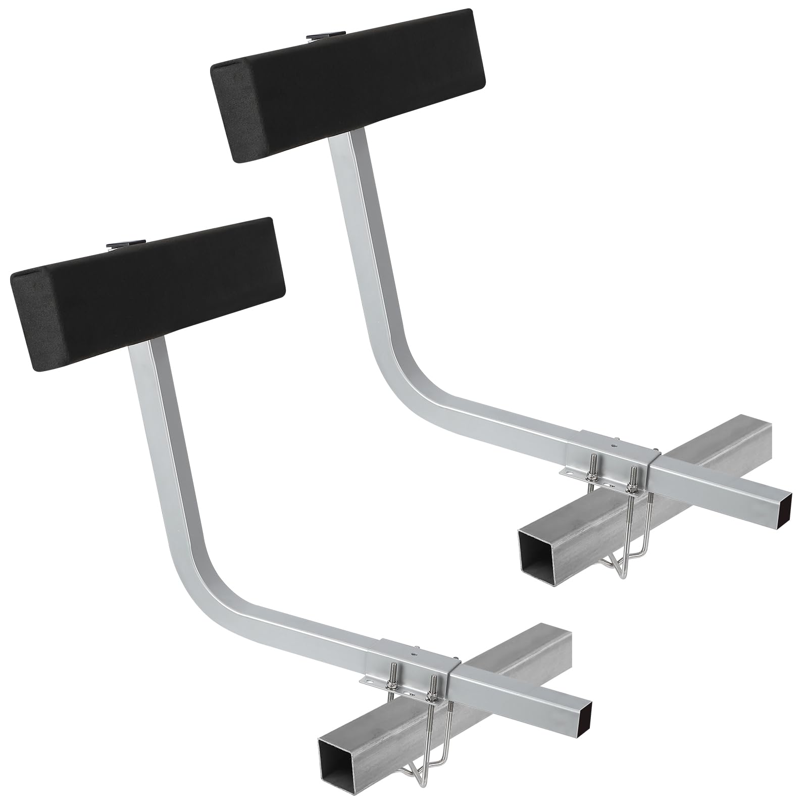 Garvee Boat Trailer Guides, 20" Inch Carpeted Guide On Tilting Side Bunks, 2 Foot Bunk Boards Kit, for High Beam, Box or C-Channel Trailers with Mounting Frames and Hardware