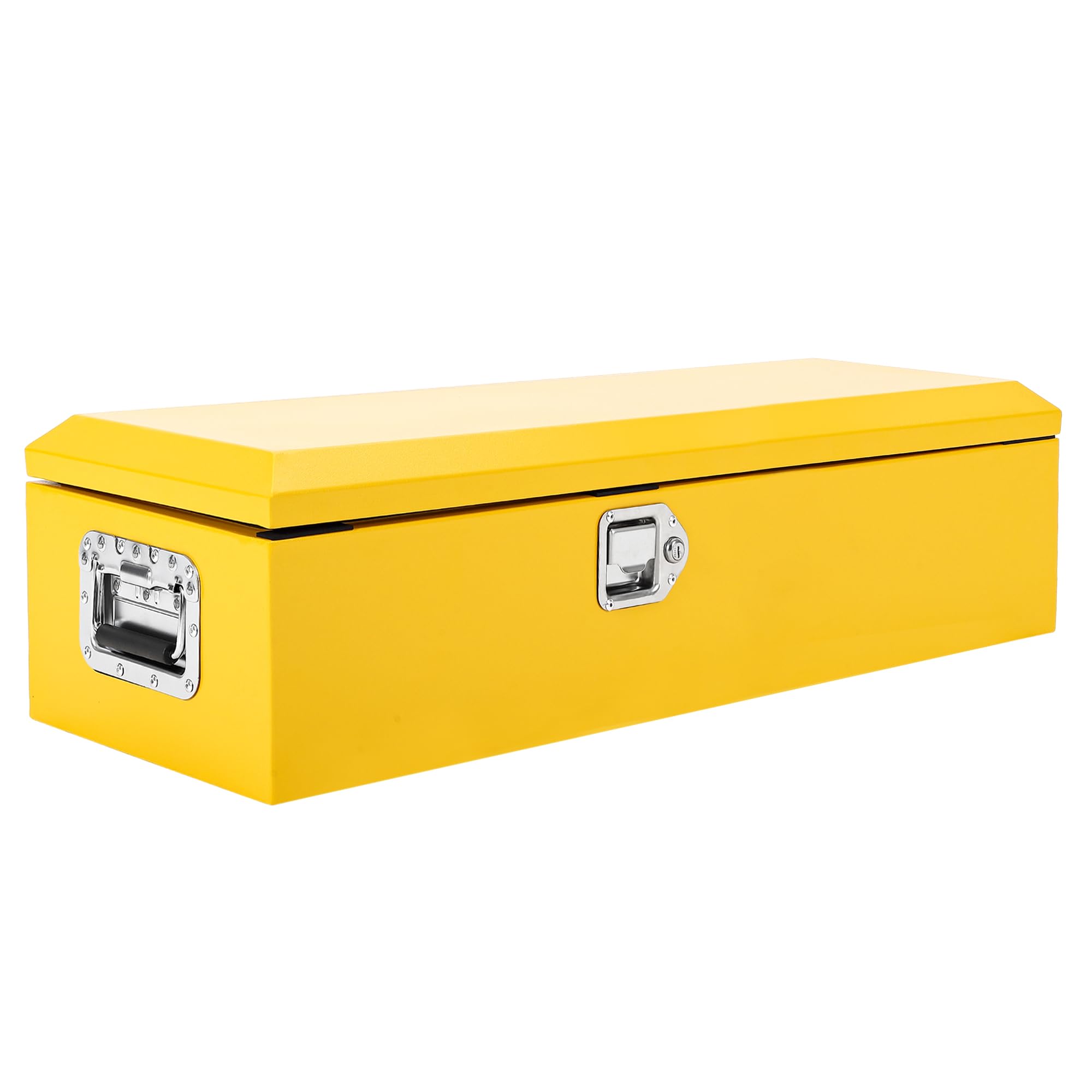 Garvee 39 Inch Steel Truck Bed Tool Box - Diamond Plate Design with Side Handles and Locking Keys, Compact and Durable for Pickup Trucks, RVs, and Trailers, Yellow
