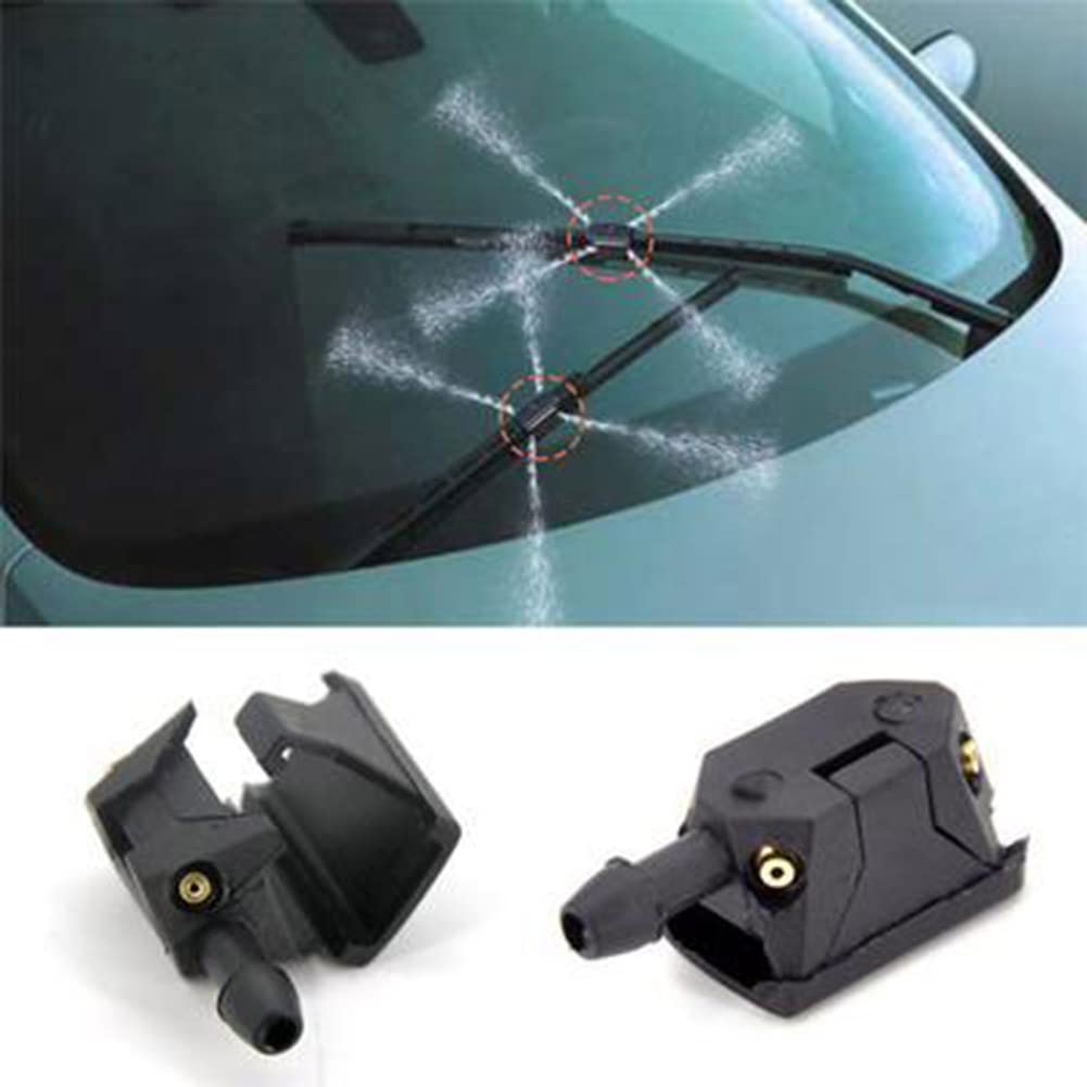 Garvee 10 Pcs Windshield Washer Nozzles Kit Replacement Universal Car Front Hood Windshield Wiper Nozzle Windscreen Washer Blade Water Spray Jets Nozzle