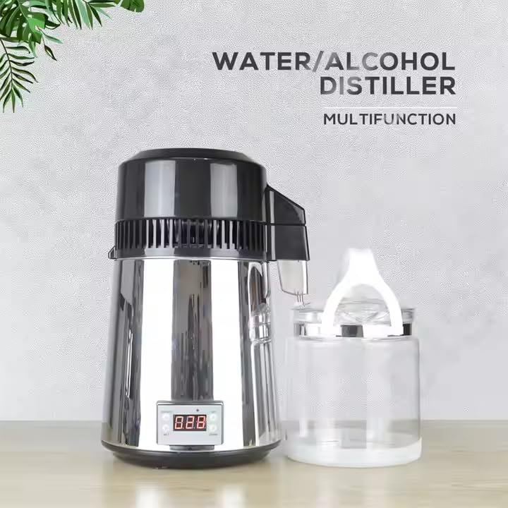 Garvee Water Distiller 4L 1.05 Gallon Pure Water Purifier Filter for Home Countertop, 750W Distilled Water Maker, Stainless Steel Interior, Efficient Distillation, Effective Cooling