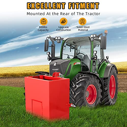Garvee 800lbs 3 Point Hitch Ballast Box, 5cu.ft Volume for Tractors