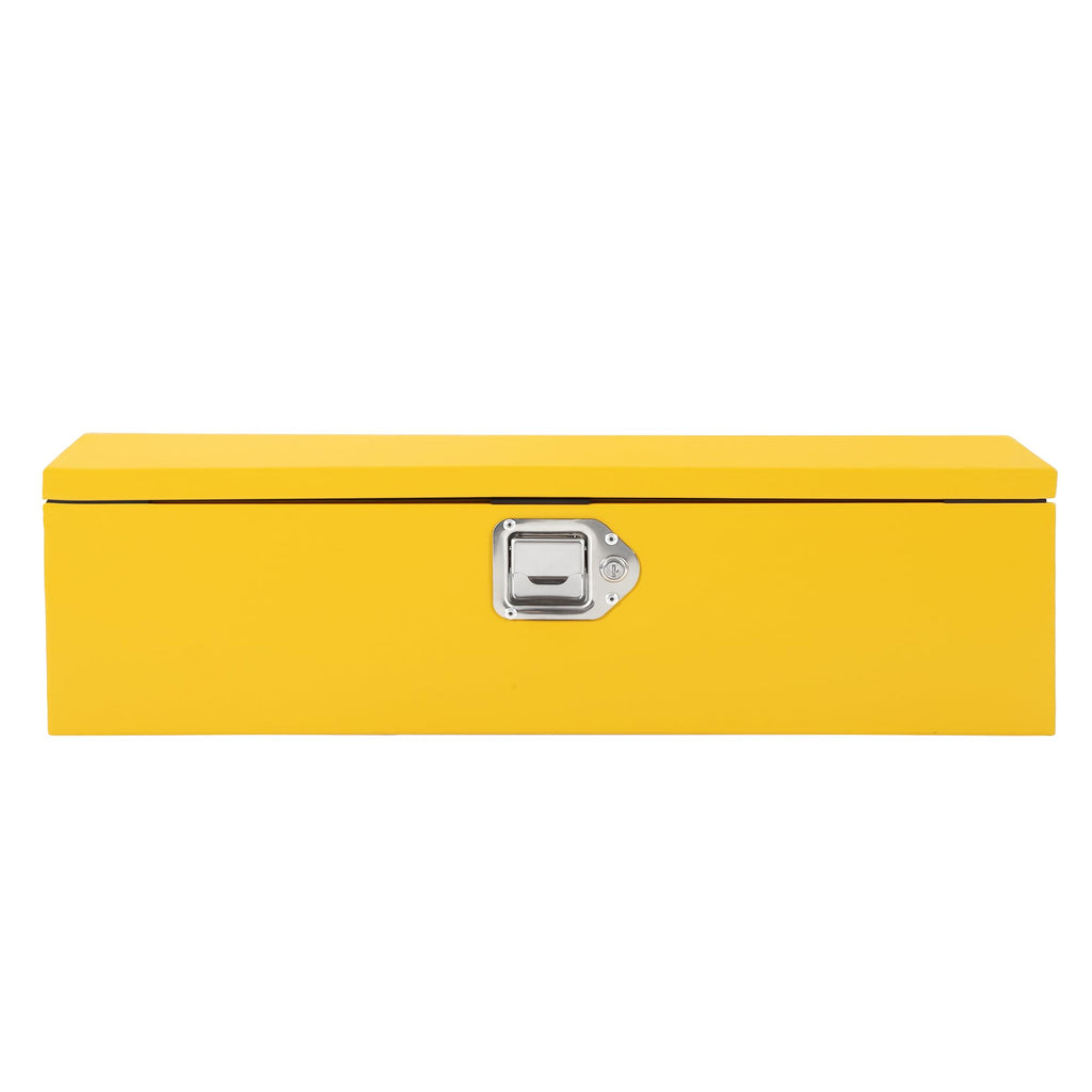 Garvee 39 Inch Steel Truck Bed Tool Box - Diamond Plate Design with Side Handles and Locking Keys, Compact and Durable for Pickup Trucks, RVs, and Trailers, Yellow
