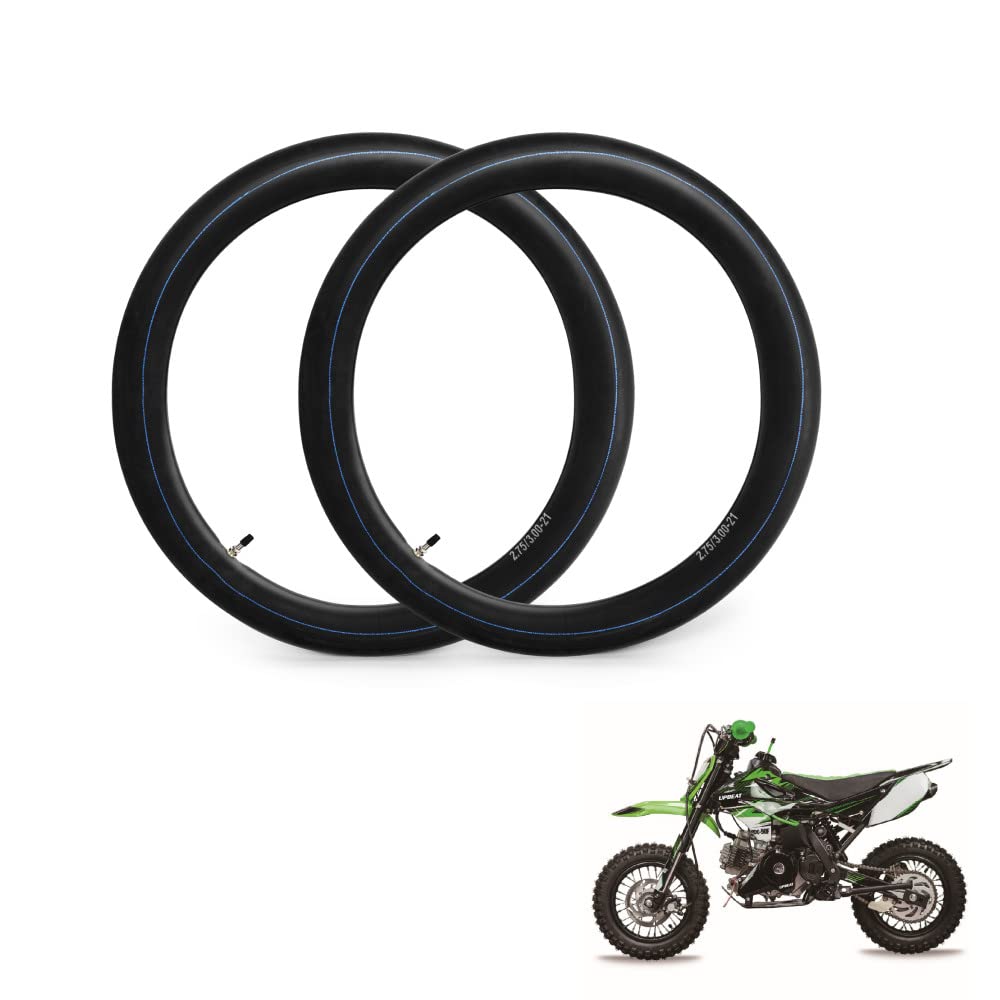 Garvee 2PCS 2.75/3.00-21 Shradler Valve Dirt Bike Inner Tube, 80/100-21 Replacemen Inner Tubes Fits Motorcycle with 21" Tire Compatible with CR250R 450R 500R XR 200 250 Yamaha YZ125 TTR230 TTR250